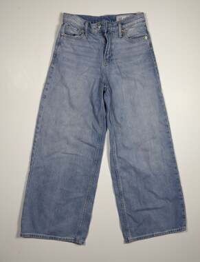 GAP Mid-Rise Baggy Tencel Wide Leg Jeans Light Wash 24